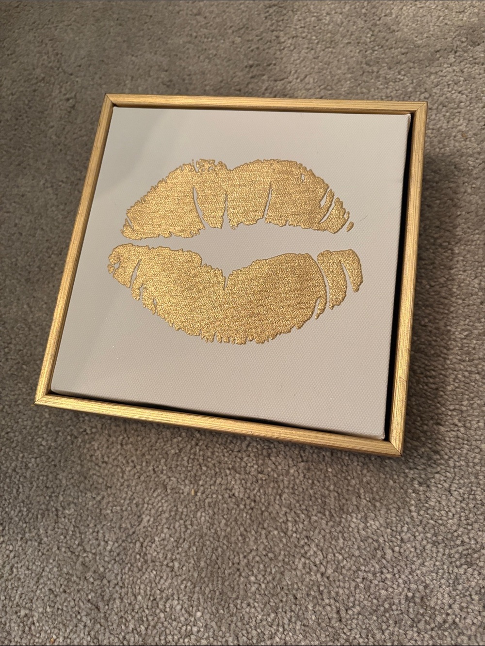 Gold Kiss Wall Art Canvas